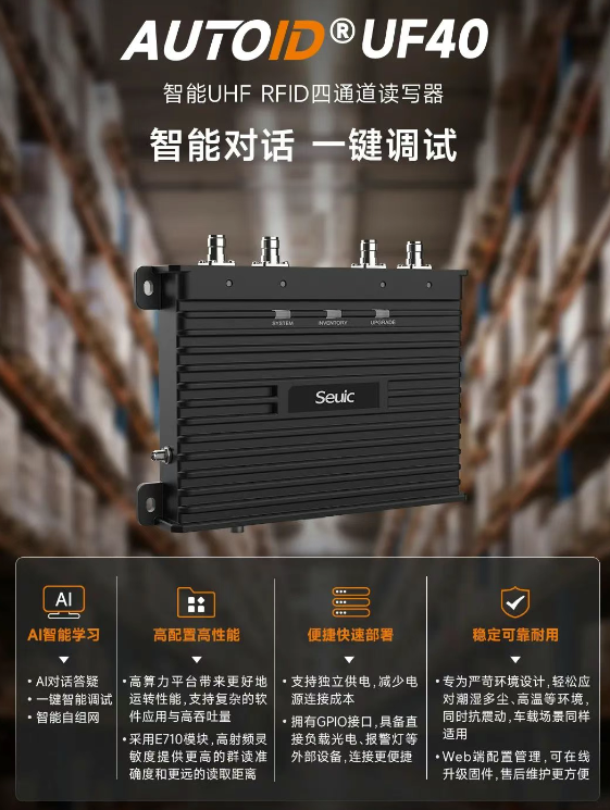 autoid UF40智能UHF rfid四通道讀寫器.png